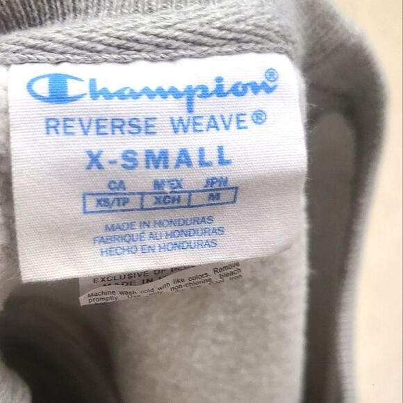 Women's Gray CHAMPION Logo Sweatshirt Size XS - Picture 9 of 9